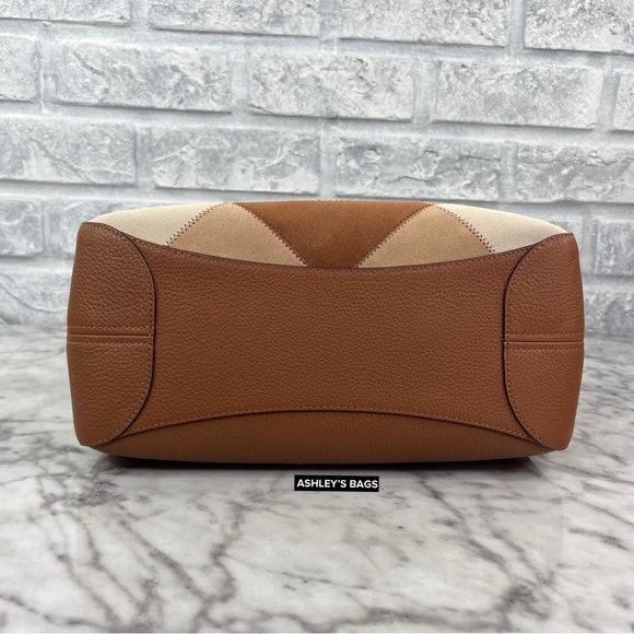 Kate Spade Leila Medium Patchwork Suede Triple Compartment Shoulder Bag Tote - Picture 5 of 9